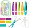 6Pcs/Set Craft Scissors Decorative Paper Edge Scissors With Storage Box Set, 5 Kinds Zig Zag Edges Scissors Great for DIY Projects Paper Card,Photo, Scrapbook,Office School Home Manual